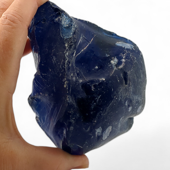 Cobalt Blue Manganese Fenton Glowing Art Glass Cullet #4GX14 - Picture 6 of 8